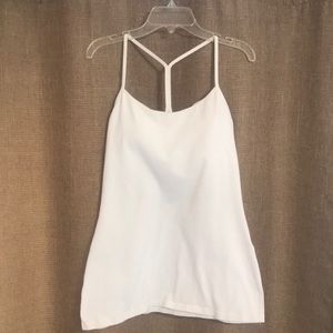 Lululemon White Racerback Tank Top